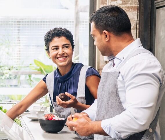 employees working together at their small business