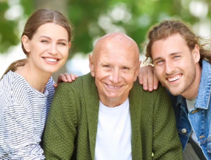 grandkids with grandfather