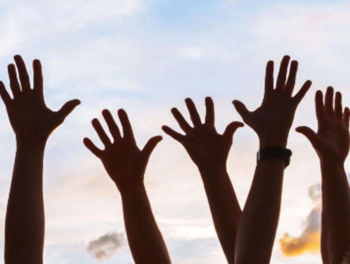 hands in the air