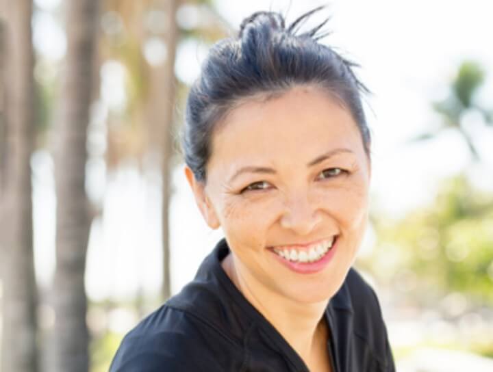 healthy person smiling