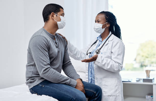 Man with female doctor