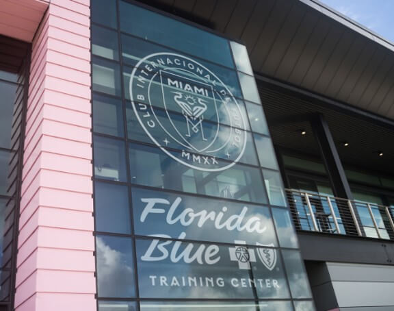 Florida Blue Training Center logo on window